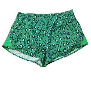 All in Motion Green Leopard Print Shorts Large